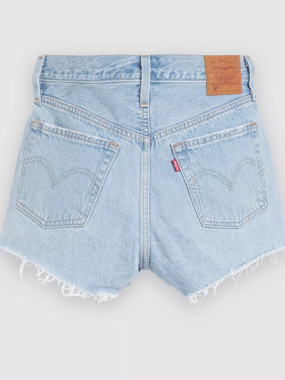 Levi’s 501 Original High Rise Button Fly Cut Off Jean Shorts - Light Denim Wash - Picture 3 of 3
